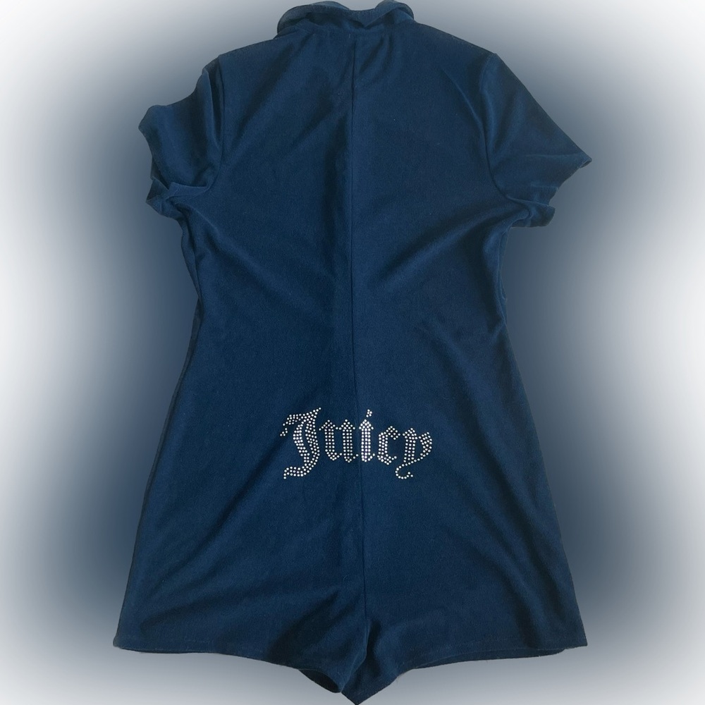 Juicy Couture Blue Romper with Rhinestone Detail